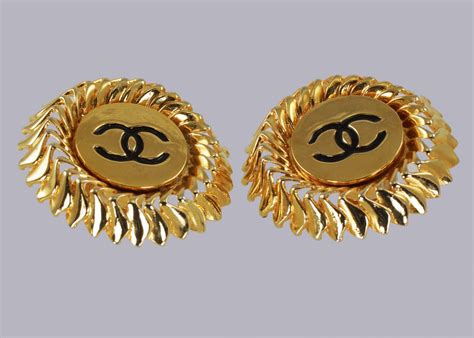 original chanel cc earrings|Chanel clip on earrings vintage.